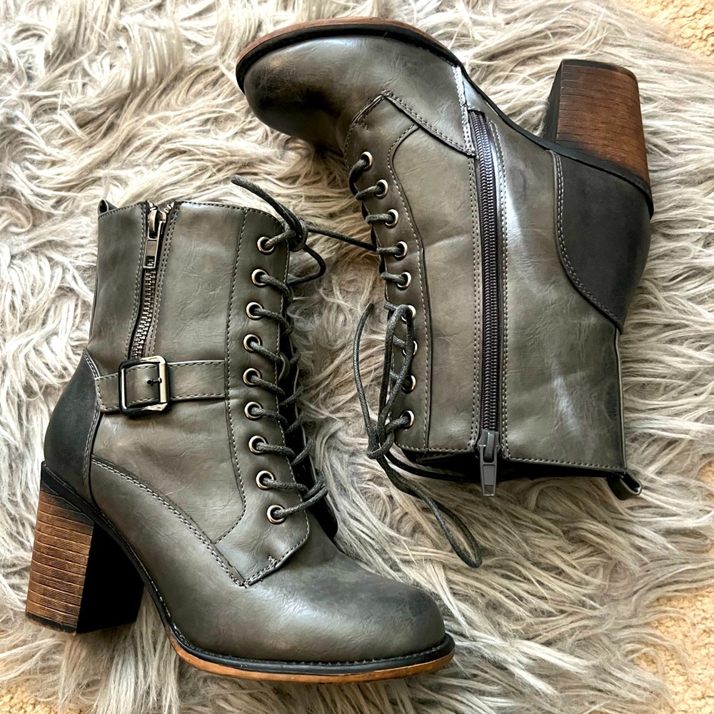 93 Vintage Leather Combat boot